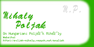 mihaly poljak business card